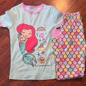 Disney Mermaid and Rainbow Kids Pajama Set - Pink and Blue